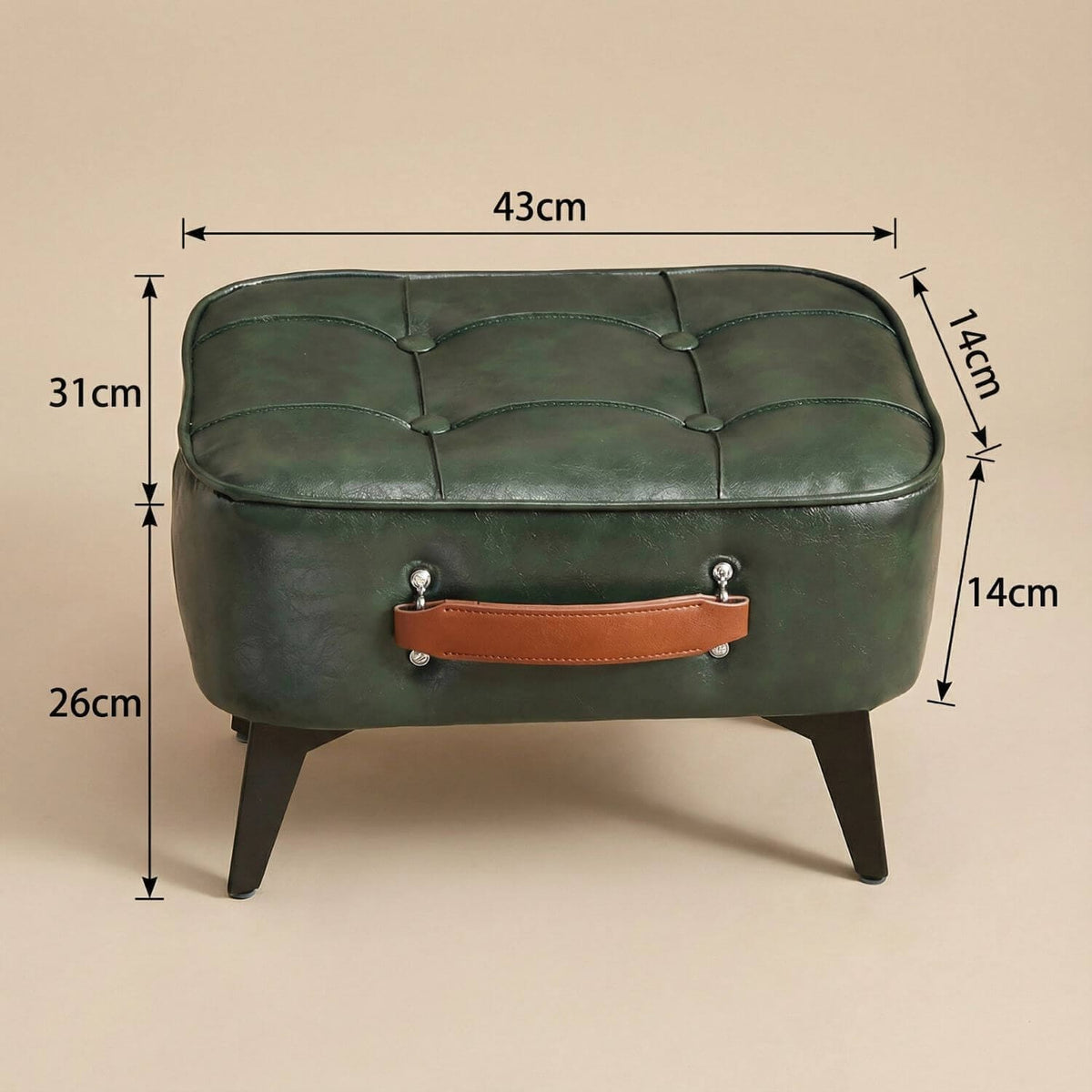 Pouf Design en Cuir FOOTIA - Repose-pieds & Siège d'appoint