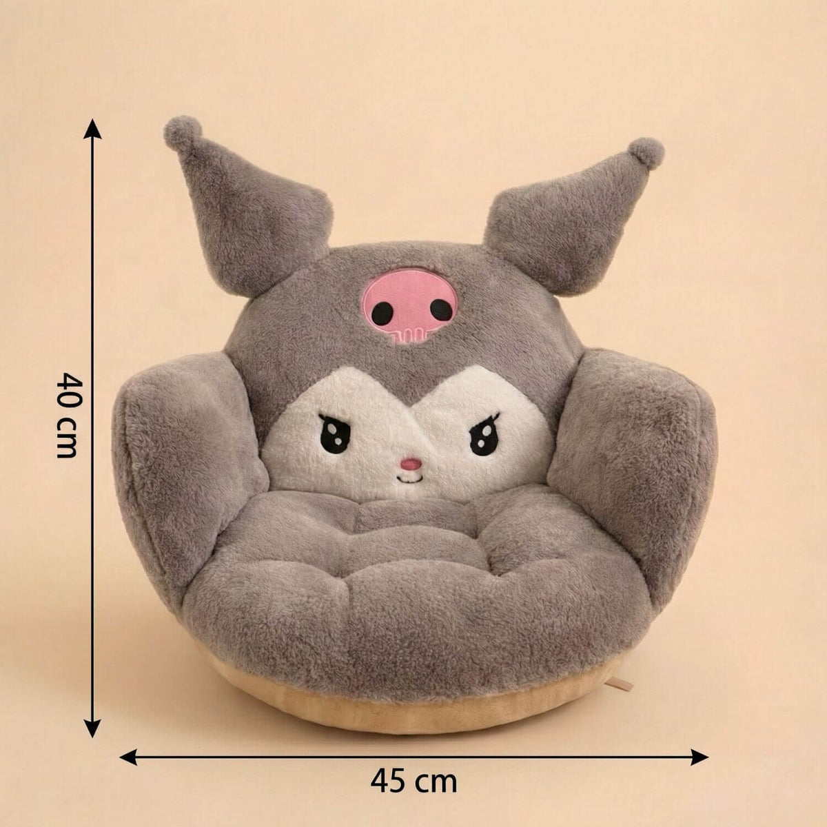 Pouf Fauteuil Enfant Doux Gris