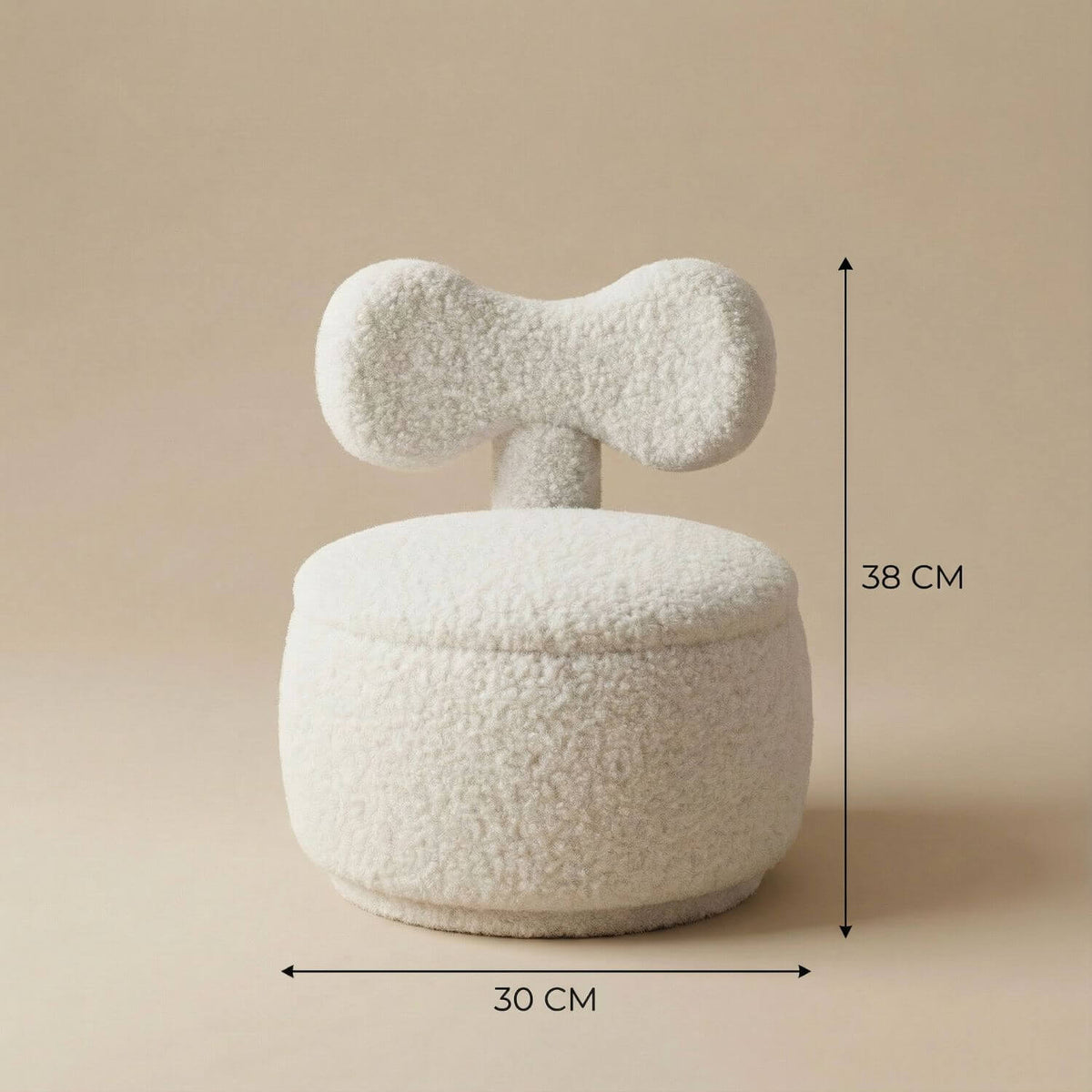 Pouf Bouclette Design avec Rangement - Confort & Style
