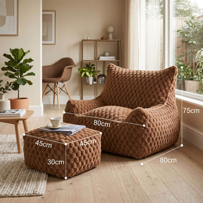 Pouf Faux Fur Marron Confort Personnalisé