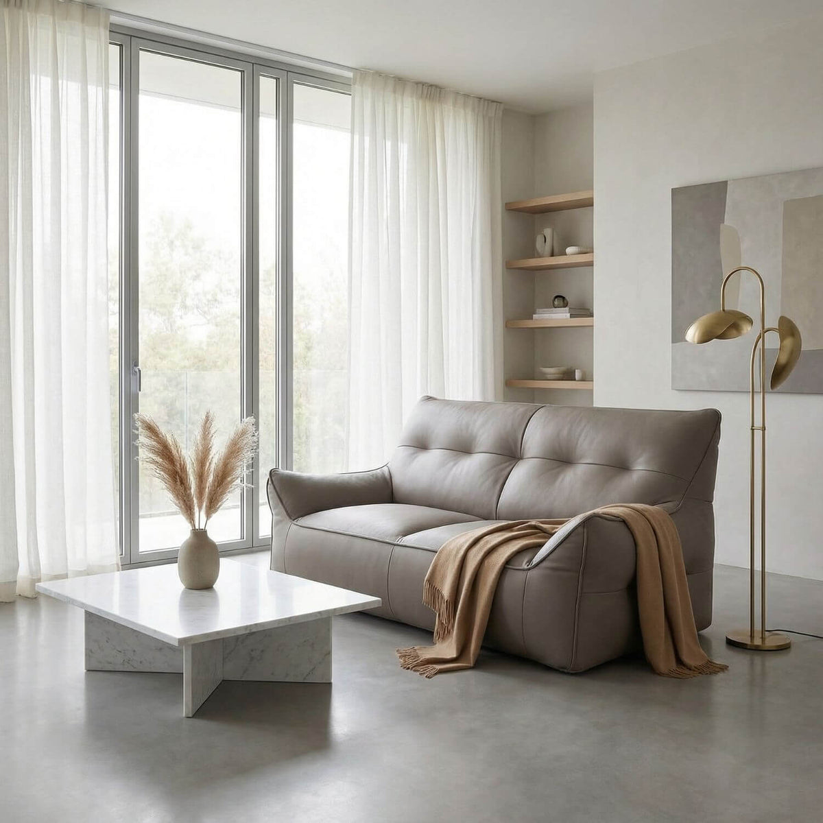 Pouf Canapé LOUNGE Modulable Design Moderne