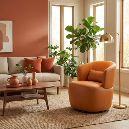 Pouf Design Cuir Blanc - Confort & Élégance