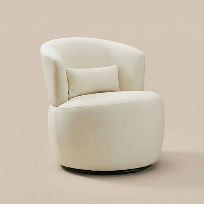 Pouf Design Cuir Blanc - Confort & Élégance