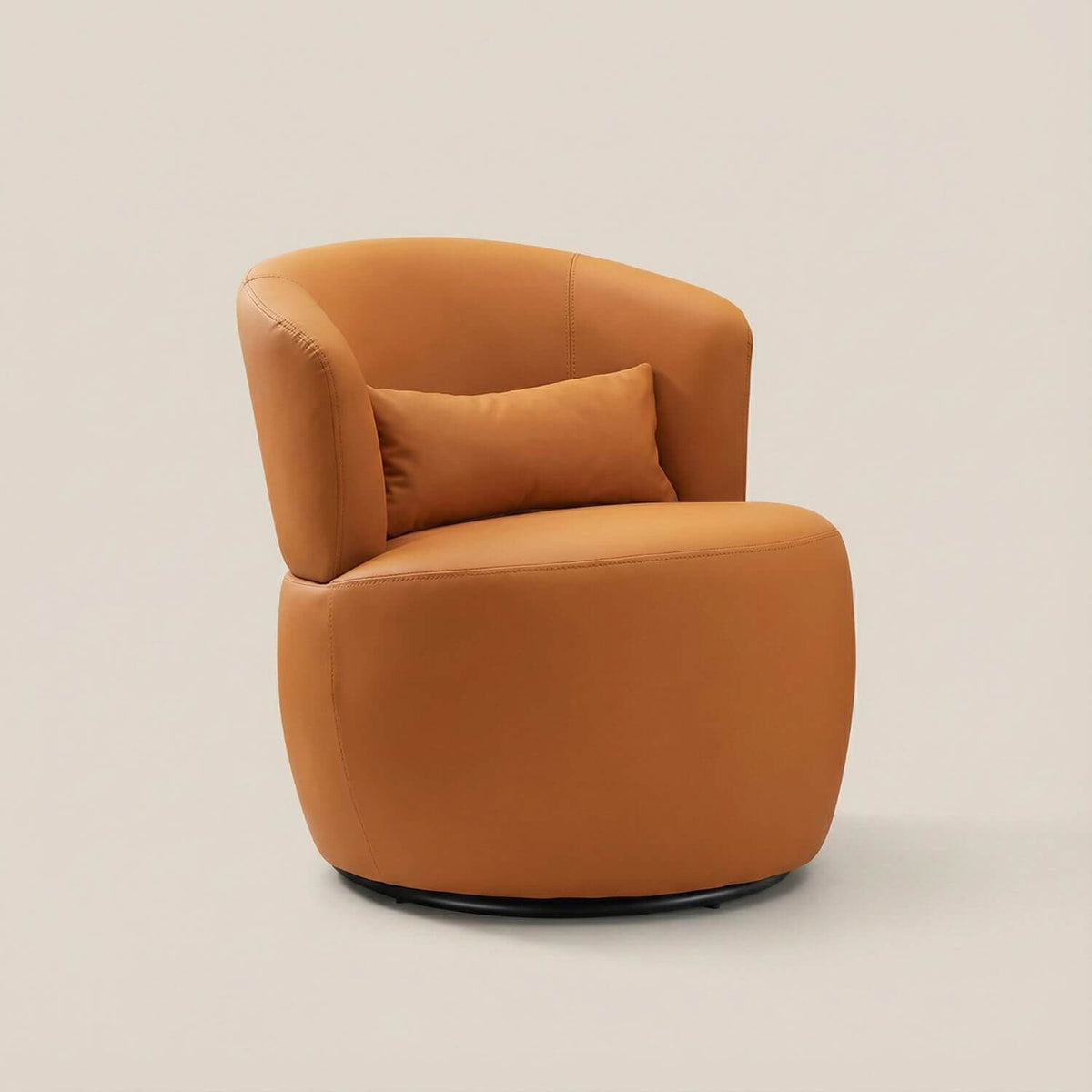 Pouf Design Cuir Blanc - Confort & Élégance