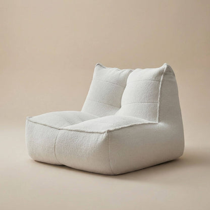 Fauteuil Pouf Coton Naturel Doux - Design Cosy