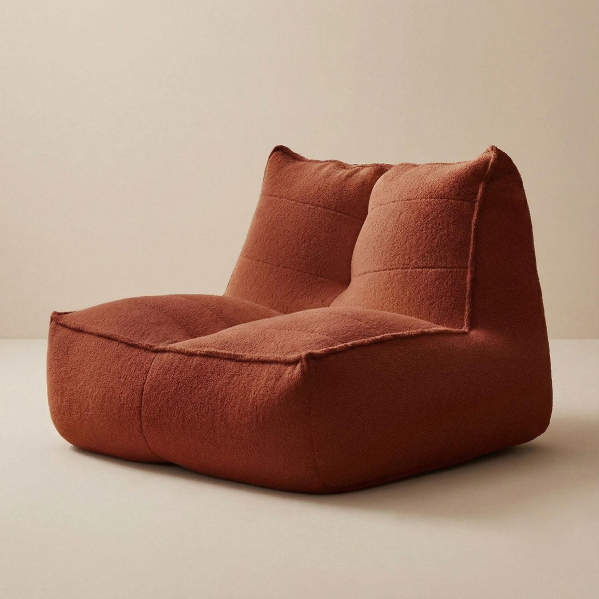 Fauteuil Pouf Coton Naturel Doux - Design Cosy