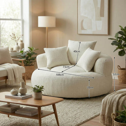 Fauteuil Pouf Intégré AURA : Confort & Design Moderne