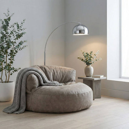 Pouf Relax Cuir Jaune AURA