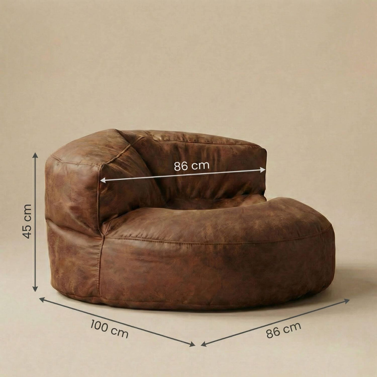 Pouf Relax Cuir Jaune AURA
