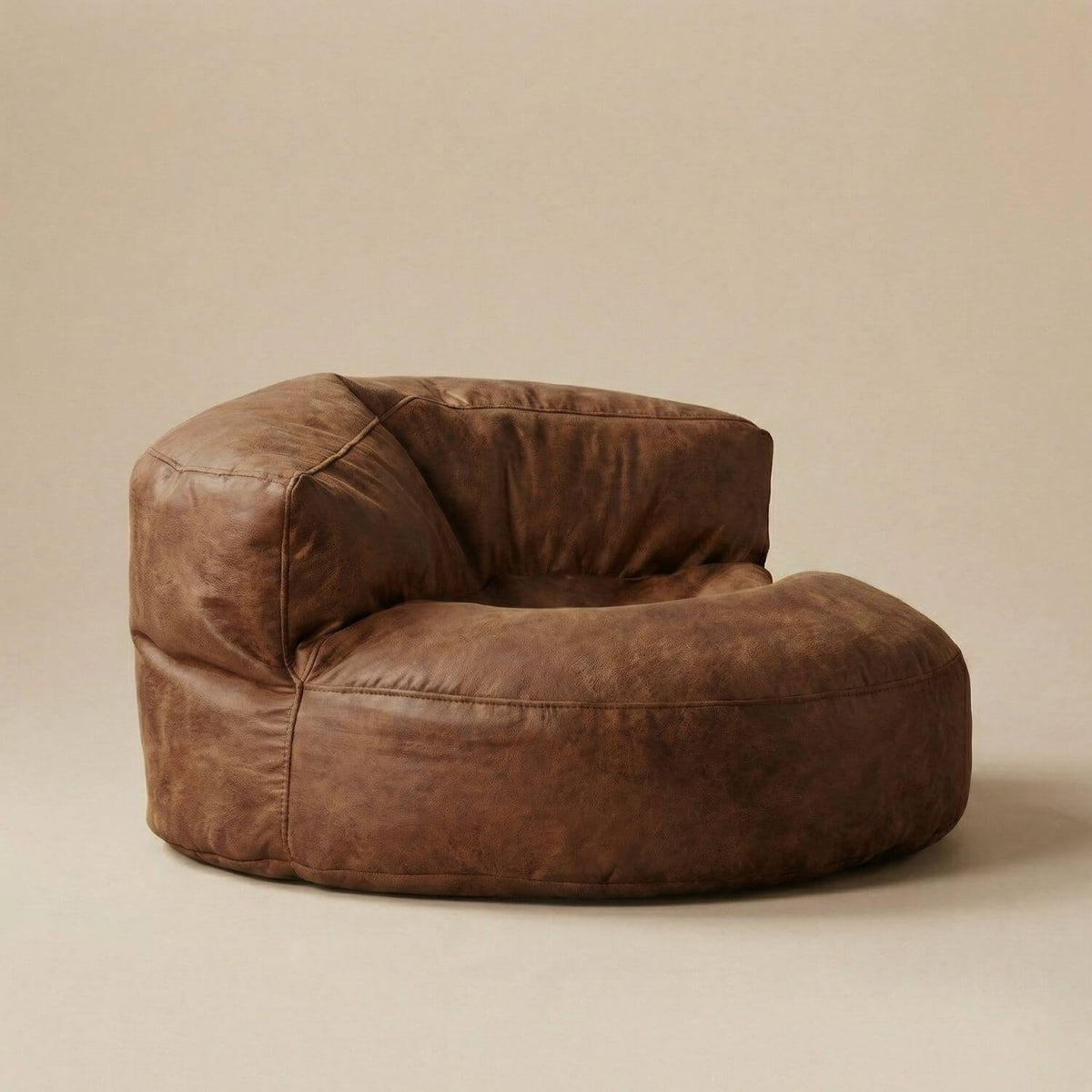 Pouf Relax Cuir Jaune AURA
