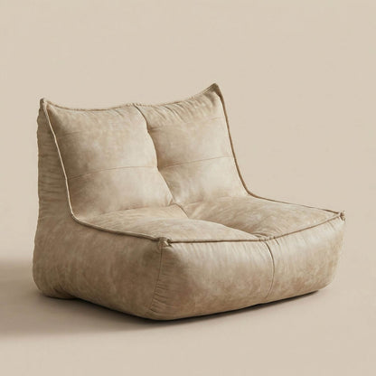 Pouf Salon Cuir Vintage Confortable