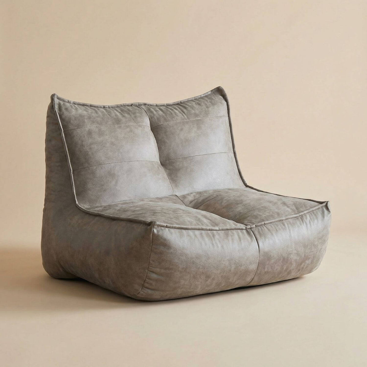 Pouf Salon Cuir Vintage Confortable