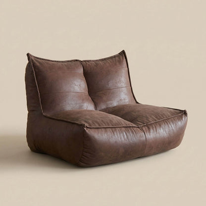Pouf Salon Cuir Vintage Confortable