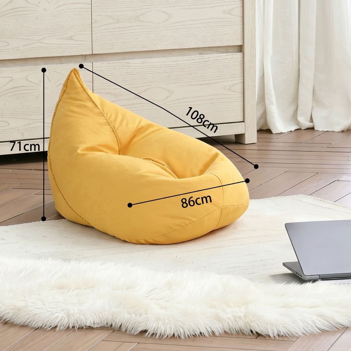 Pouf Chaise Longue FLOW Coton Doux Personnalisable