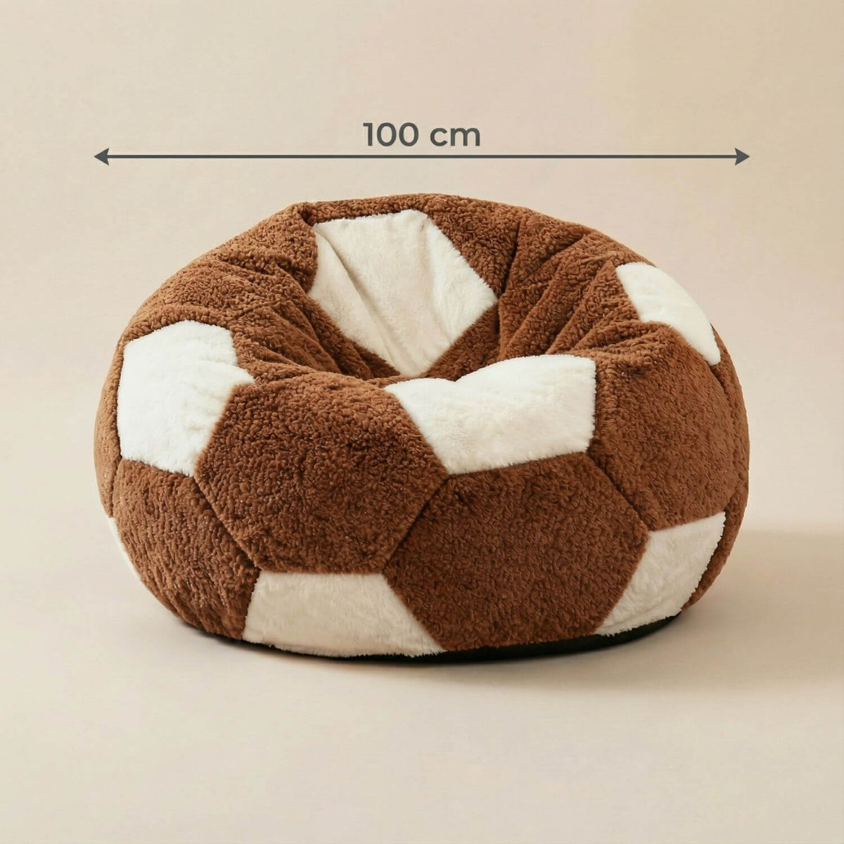Pouf Poire Géant Marron Confortable