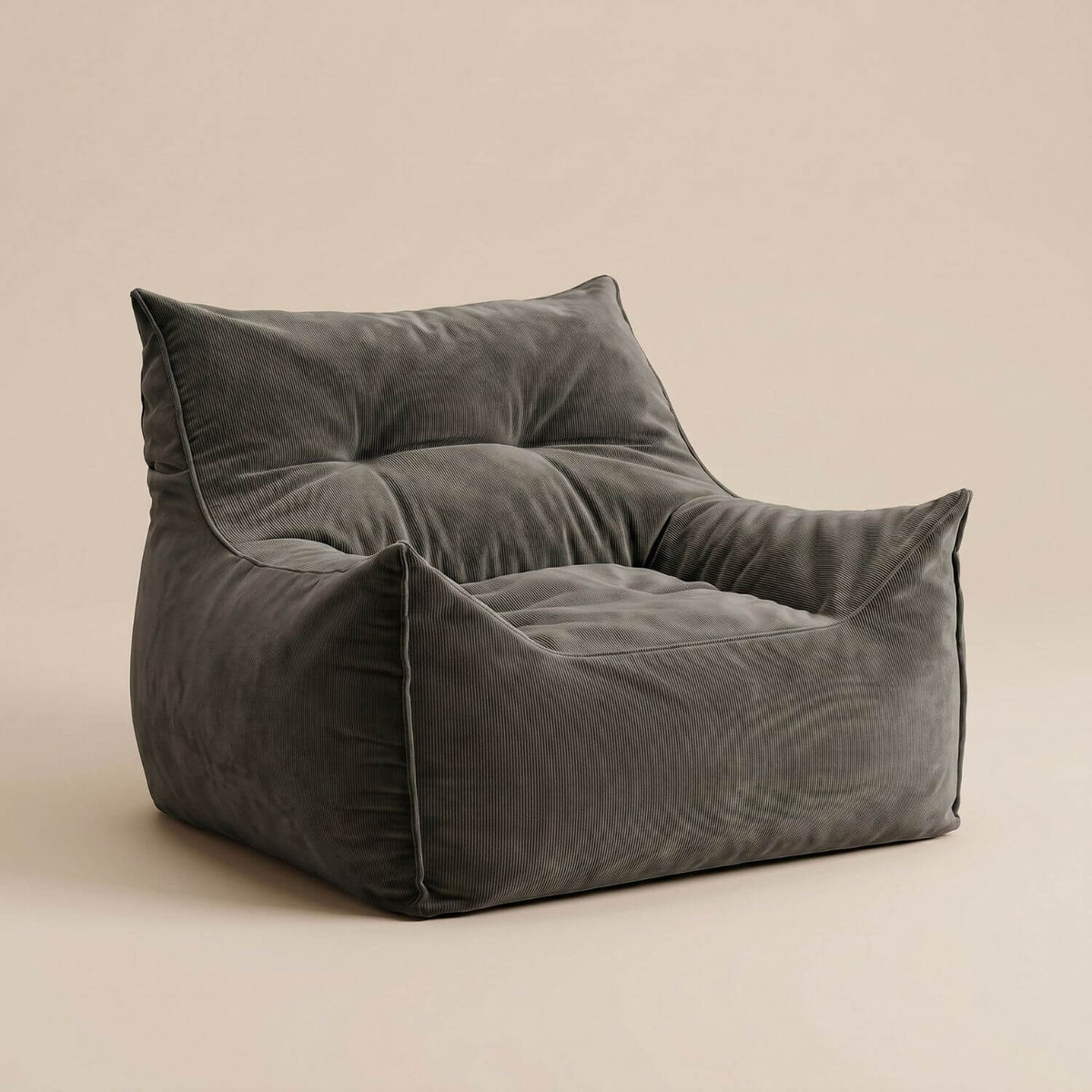Housse Pouf d'Angle Velours Côtelé NESTA