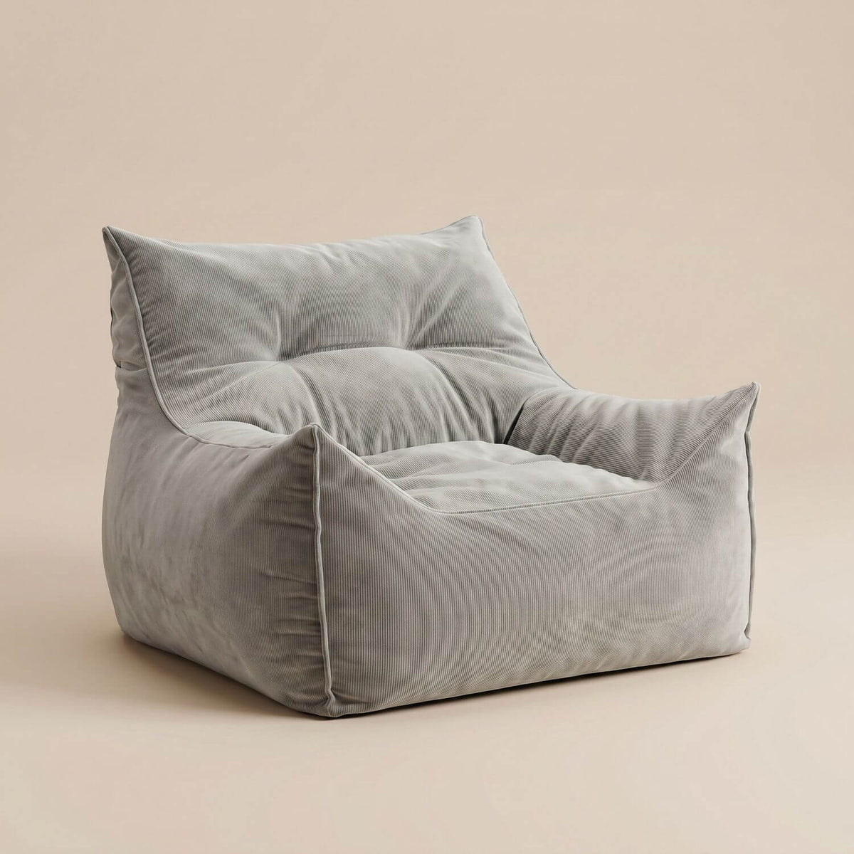 Housse Pouf d'Angle Velours Côtelé NESTA