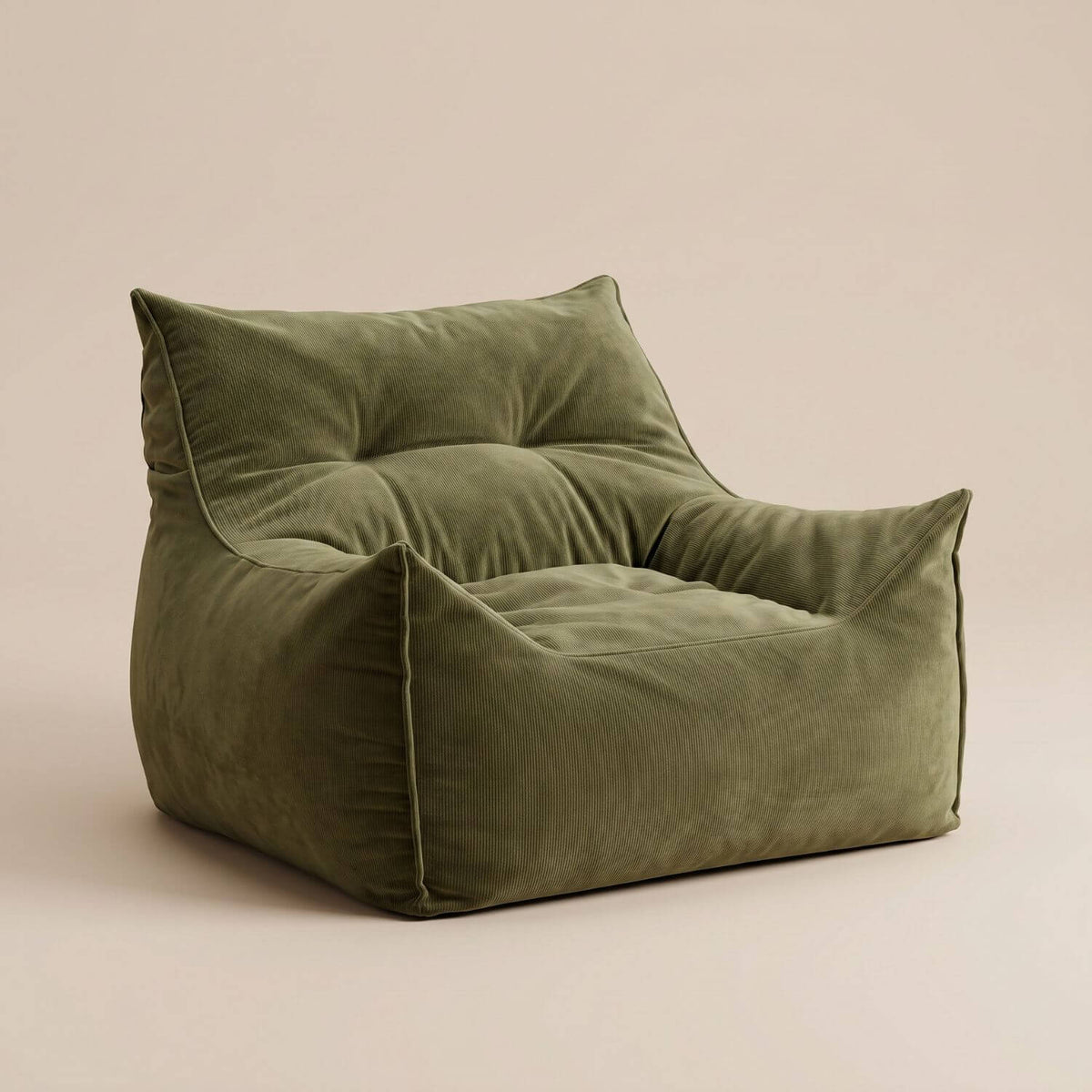 Housse Pouf d'Angle Velours Côtelé NESTA