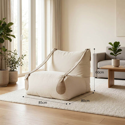Pouf Méridienne d'Angle Beige NESTA
