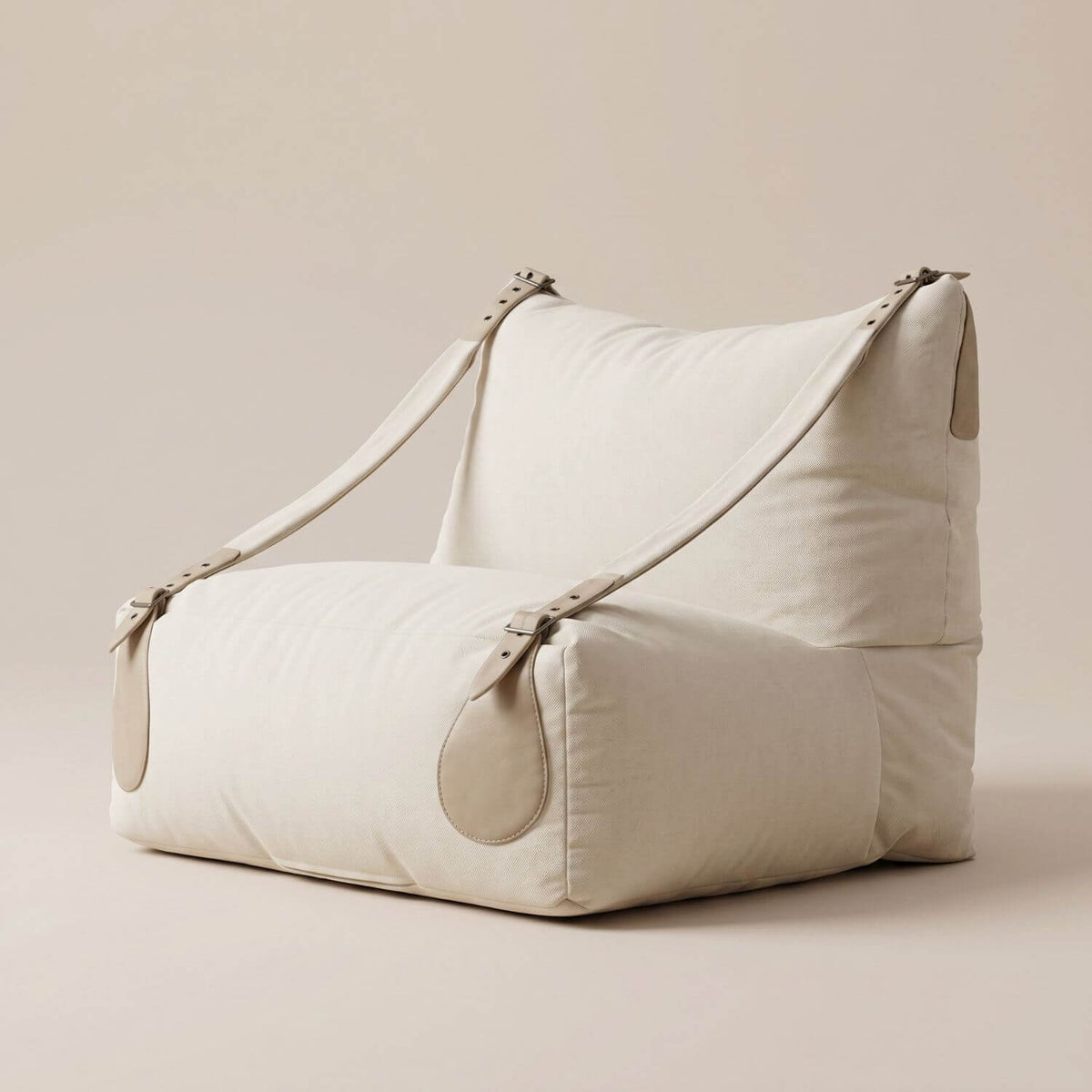 Pouf Méridienne d'Angle Beige NESTA