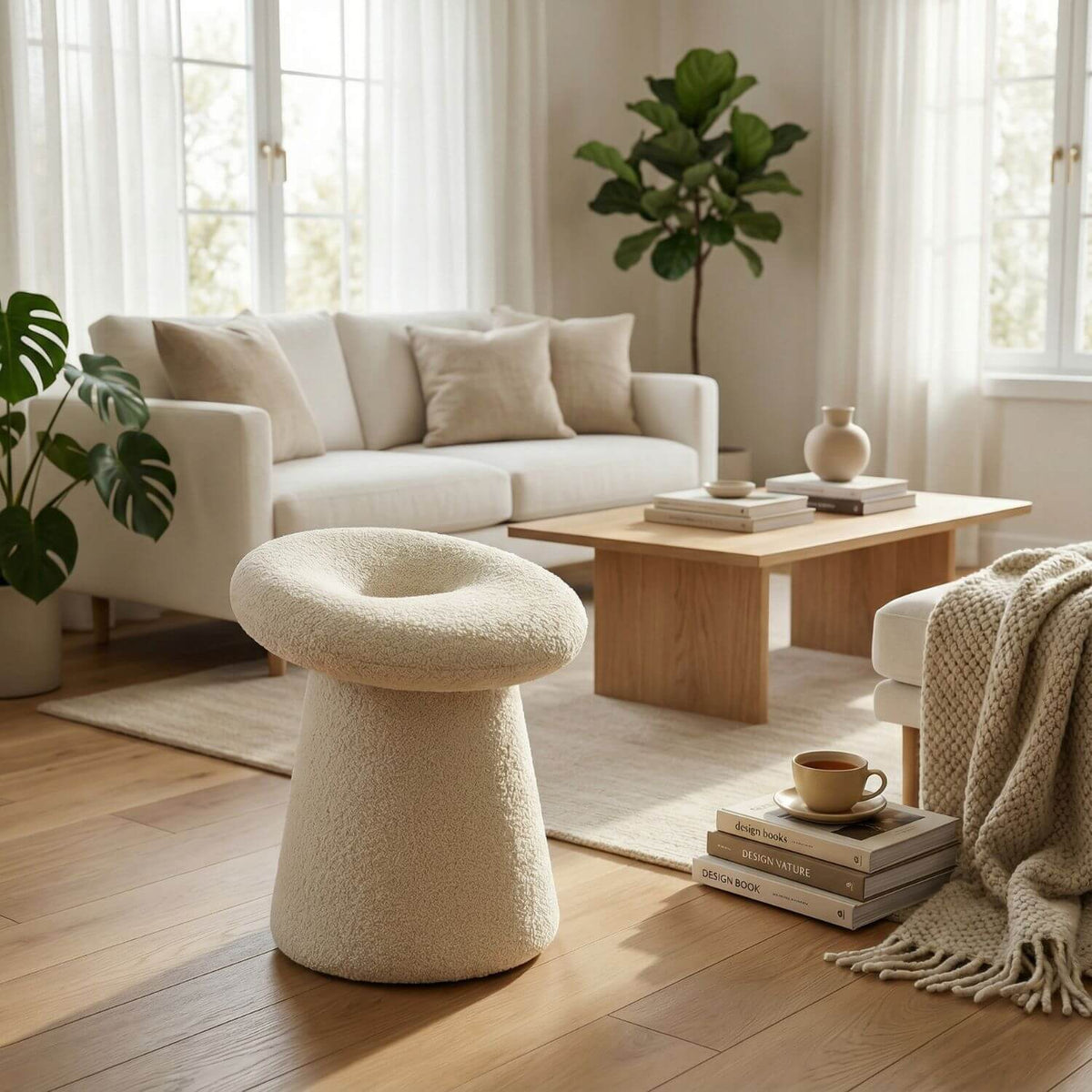 Pouf Bouclette STOOLY : Confort & Style Douillet