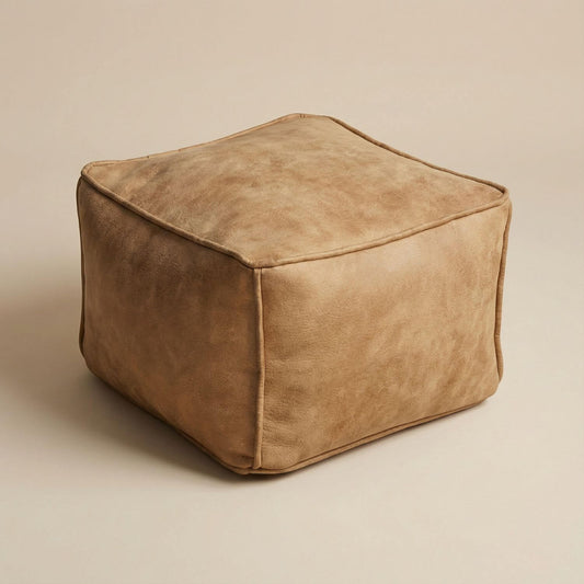 Pouf Carré Confortable Repose-Pieds Salon