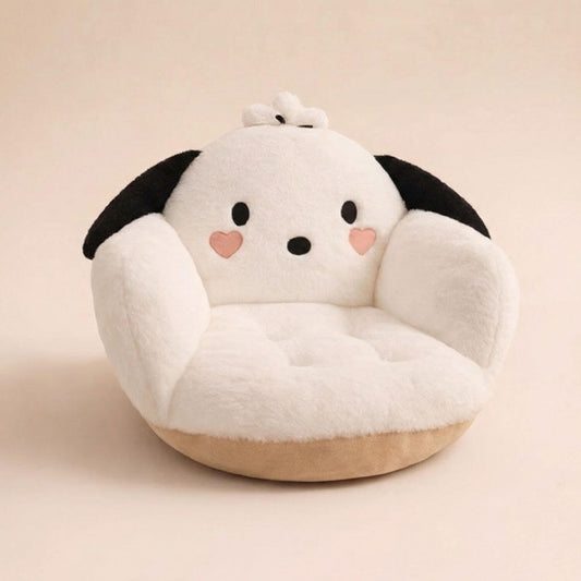 Mini Pouf Chien Blanc pour Enfant