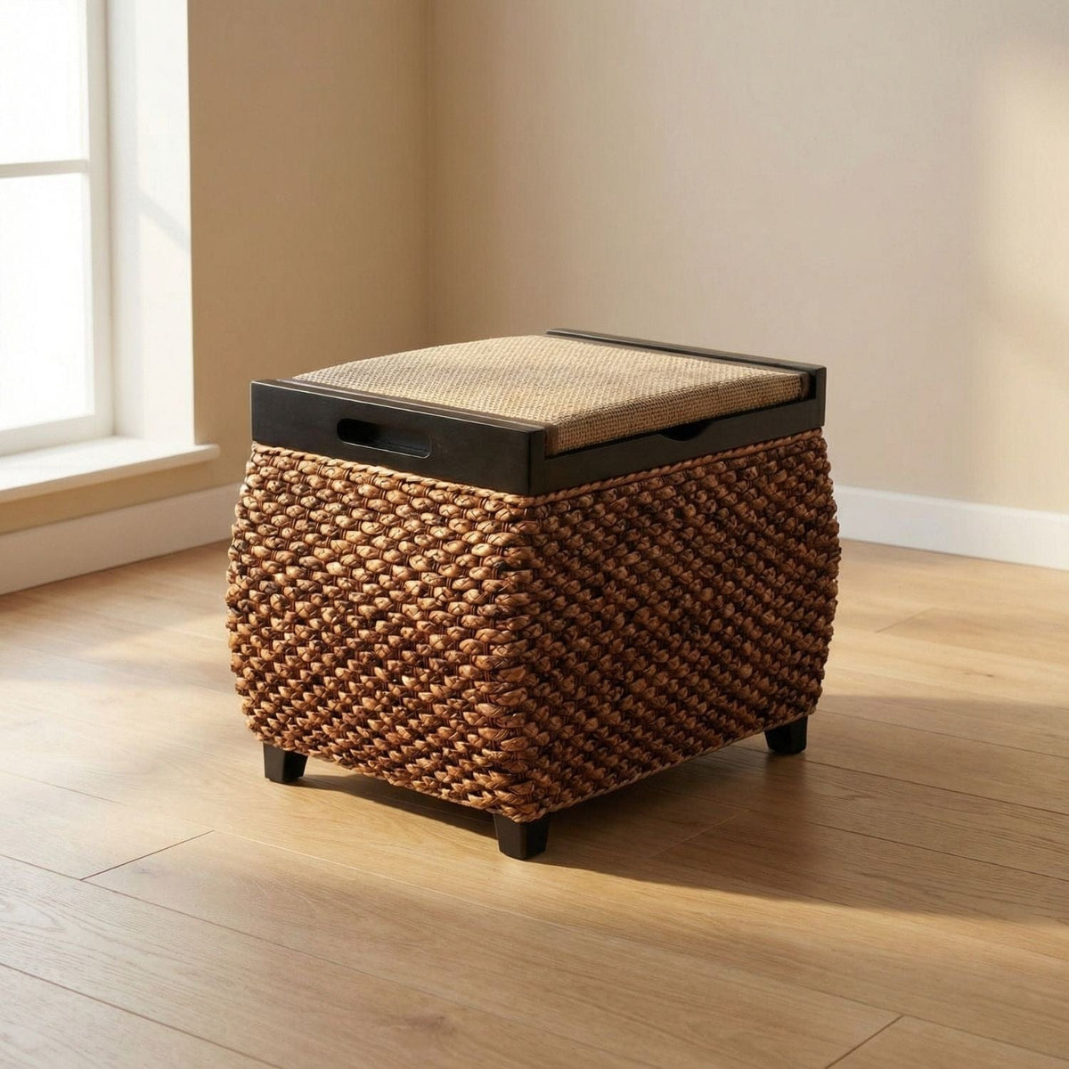 Pouf Coffre Bois NEST - Rangement & Style