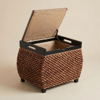 Pouf Coffre Bois NEST - Rangement & Style
