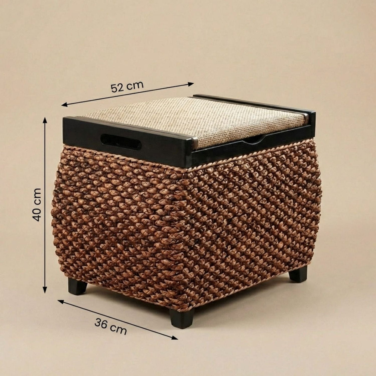 Pouf Coffre Bois NEST - Rangement & Style