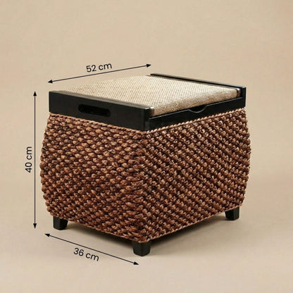 Pouf Coffre Bois NEST - Rangement & Style