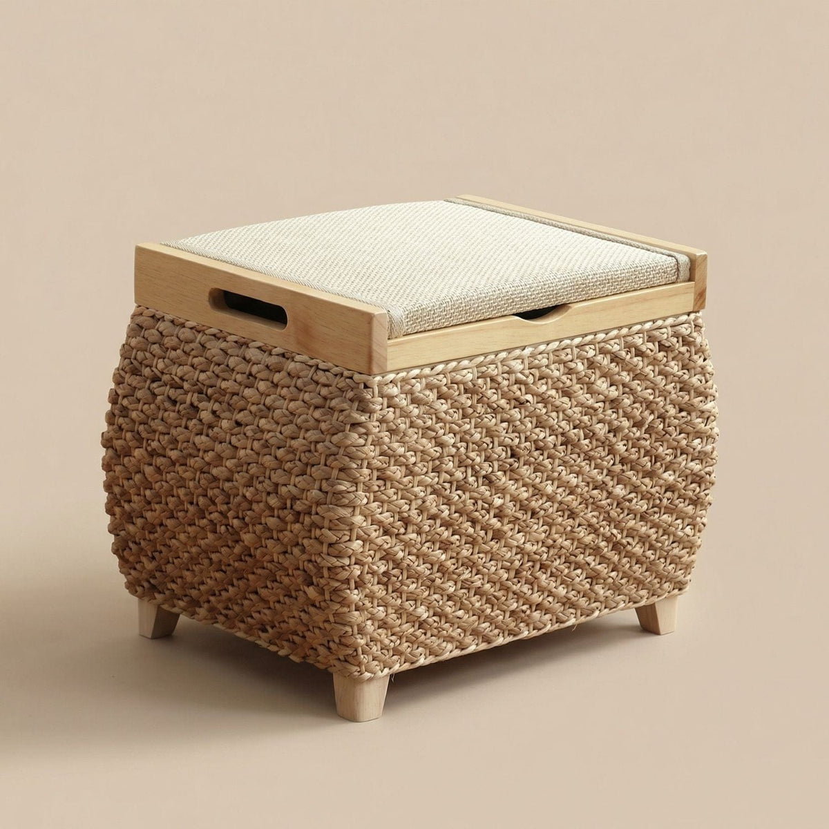 Pouf Coffre Bois NEST - Rangement & Style