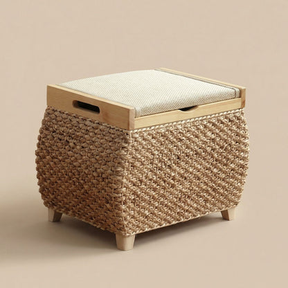 Pouf Coffre Bois NEST - Rangement & Style