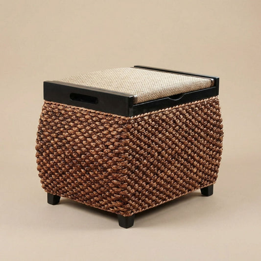 Pouf Coffre Bois NEST - Rangement & Style