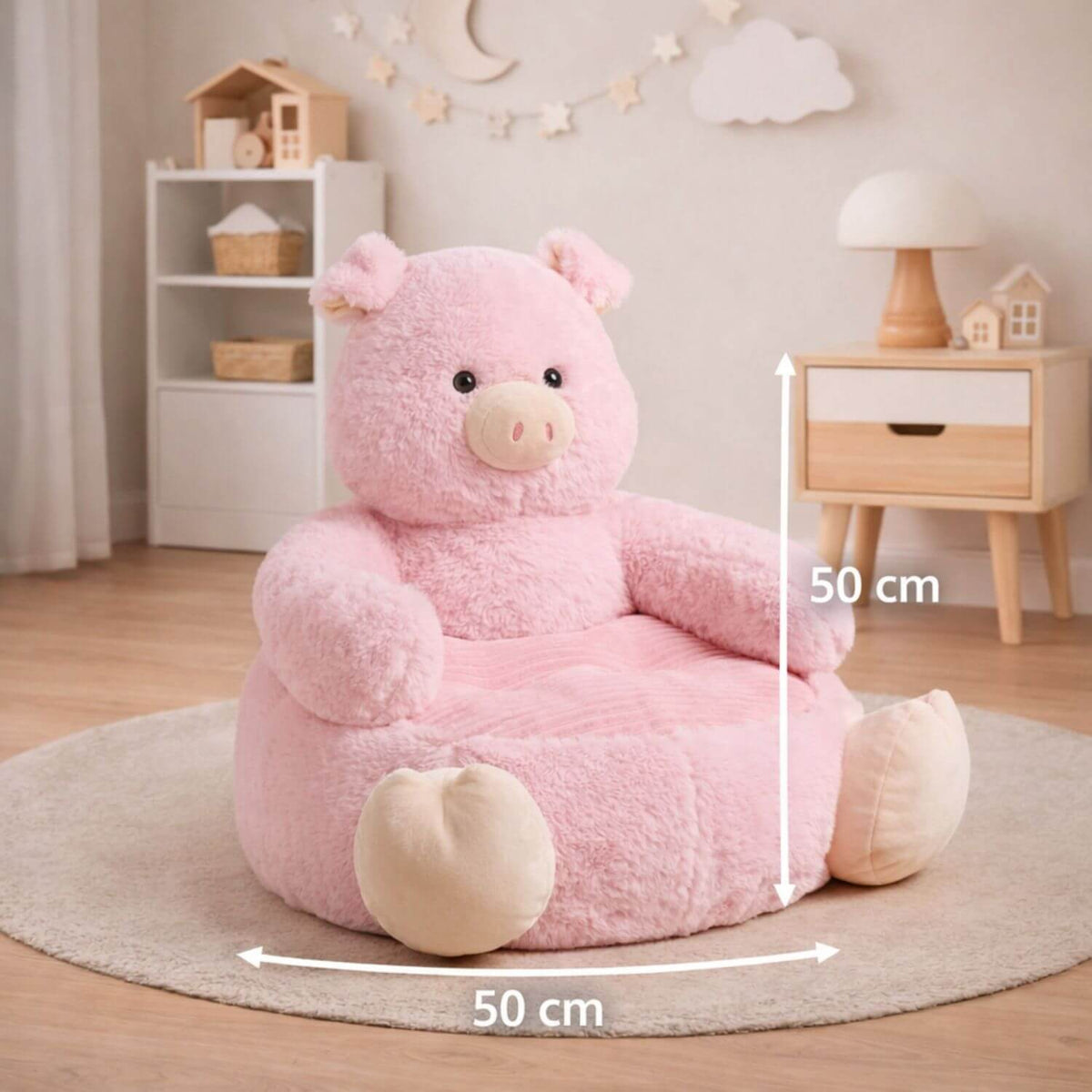 Pouf Enfant Porcinet Moelleux et Ludique