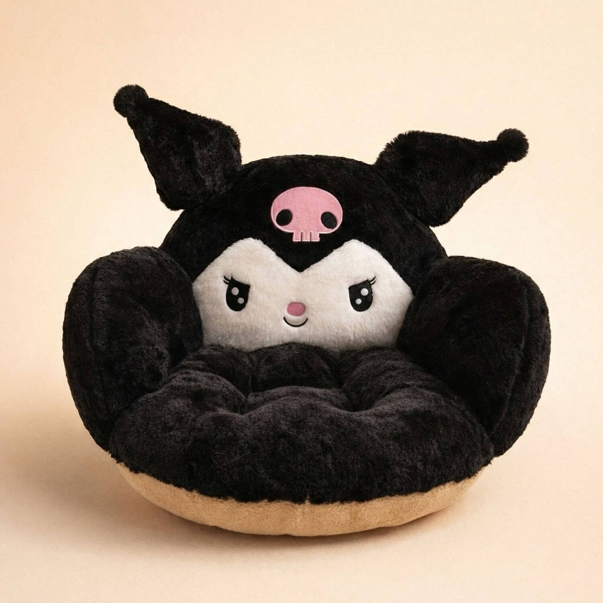 Pouf Enfant Coin Lecture Noir Confortable