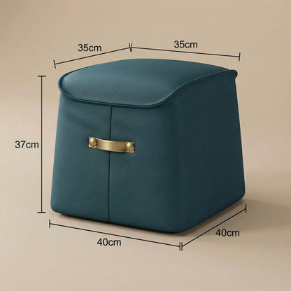 Pouf Carré Design en Cuir - Siège d'appoint & Repose-pieds