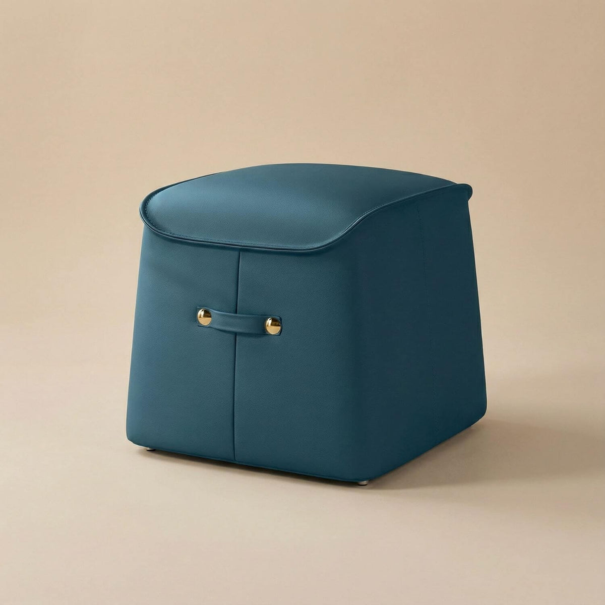 Pouf Carré Design en Cuir - Siège d'appoint & Repose-pieds