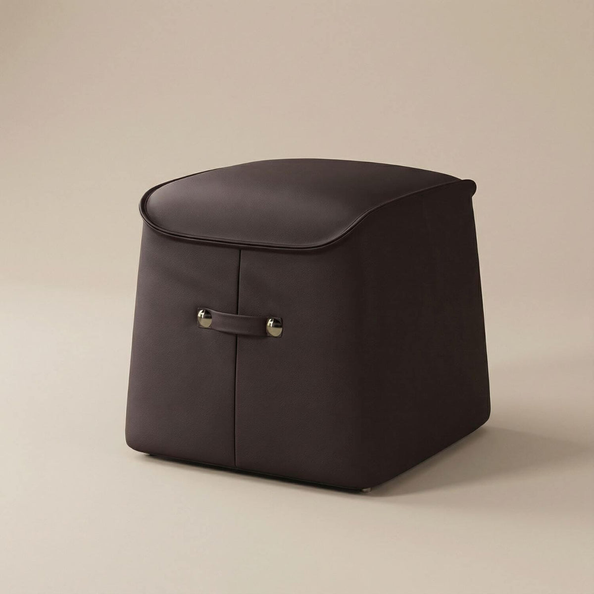 Pouf Carré Design en Cuir - Siège d'appoint & Repose-pieds