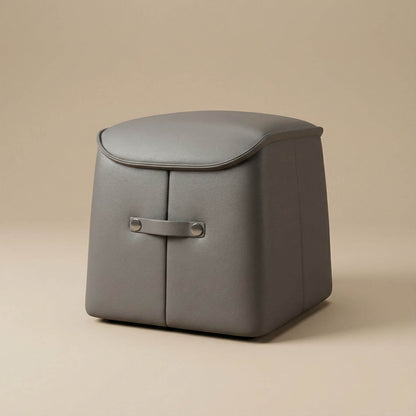 Pouf Carré Design en Cuir - Siège d'appoint & Repose-pieds