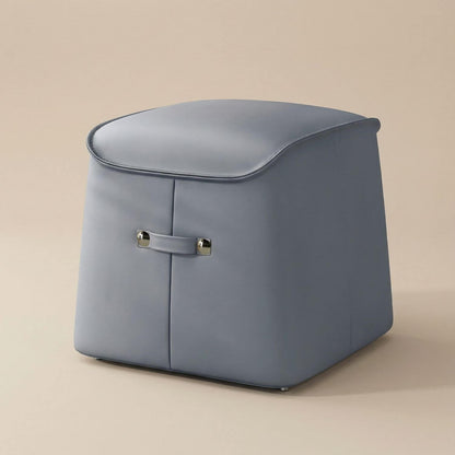 Pouf Carré Design en Cuir - Siège d'appoint & Repose-pieds