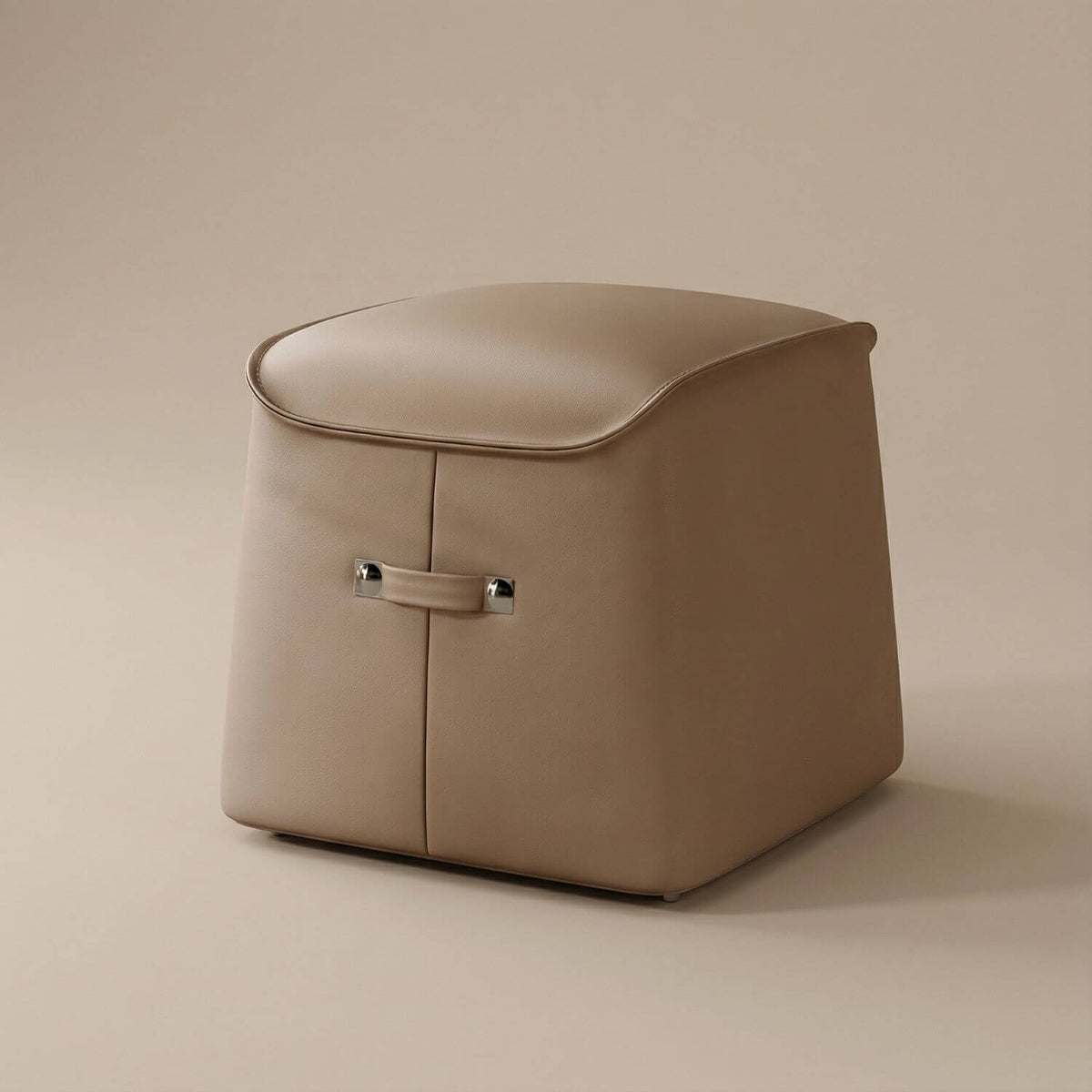 Pouf Carré Design en Cuir - Siège d'appoint & Repose-pieds