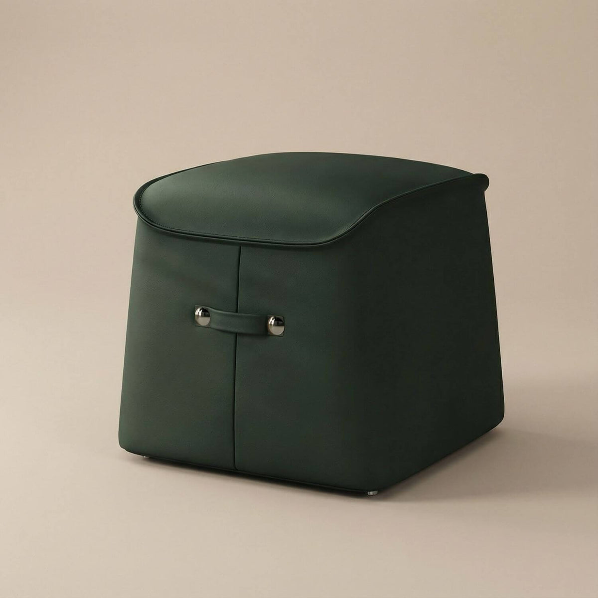 Pouf Carré Design en Cuir - Siège d'appoint & Repose-pieds