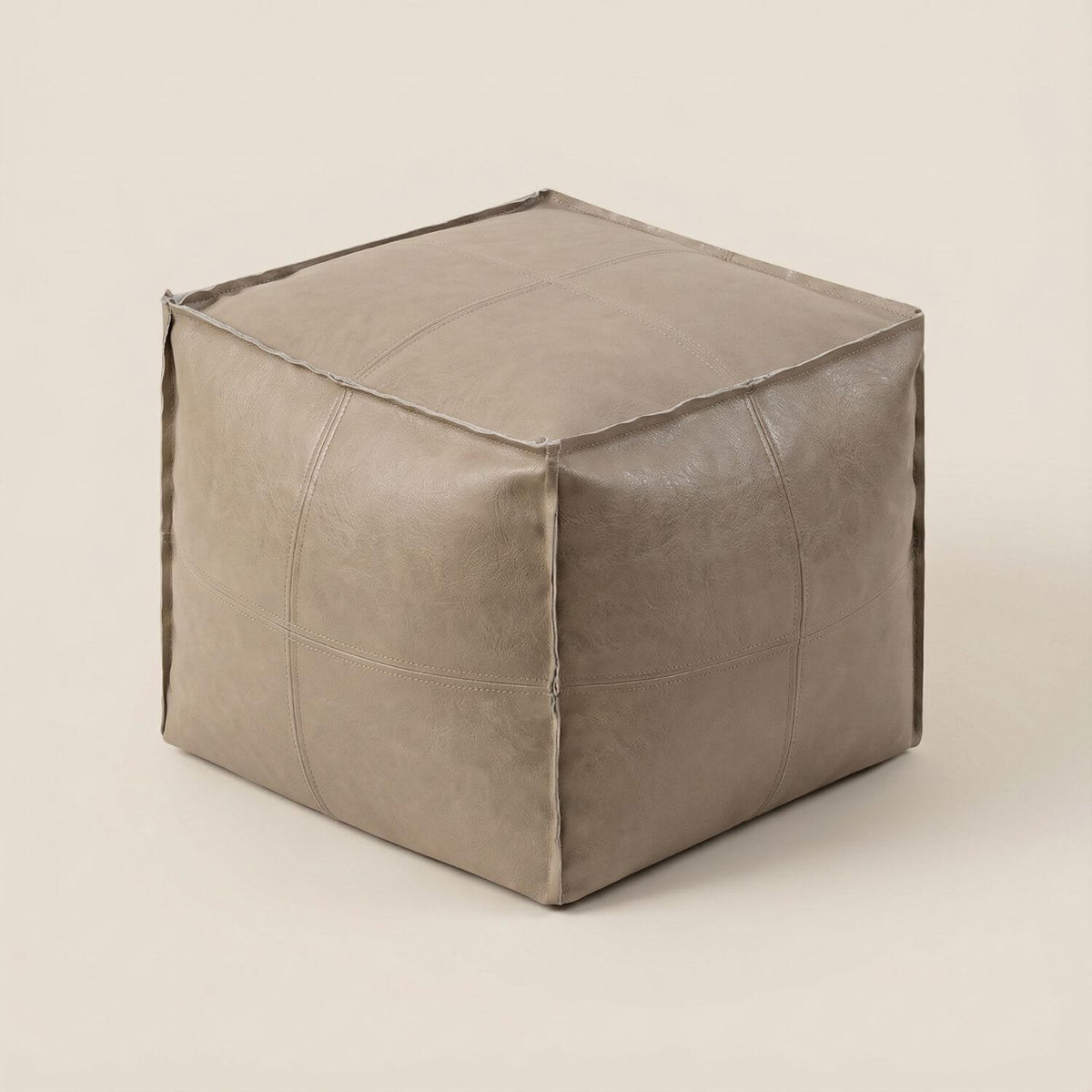 Pouf Cube Cuir Marocain Repose-Pied Design