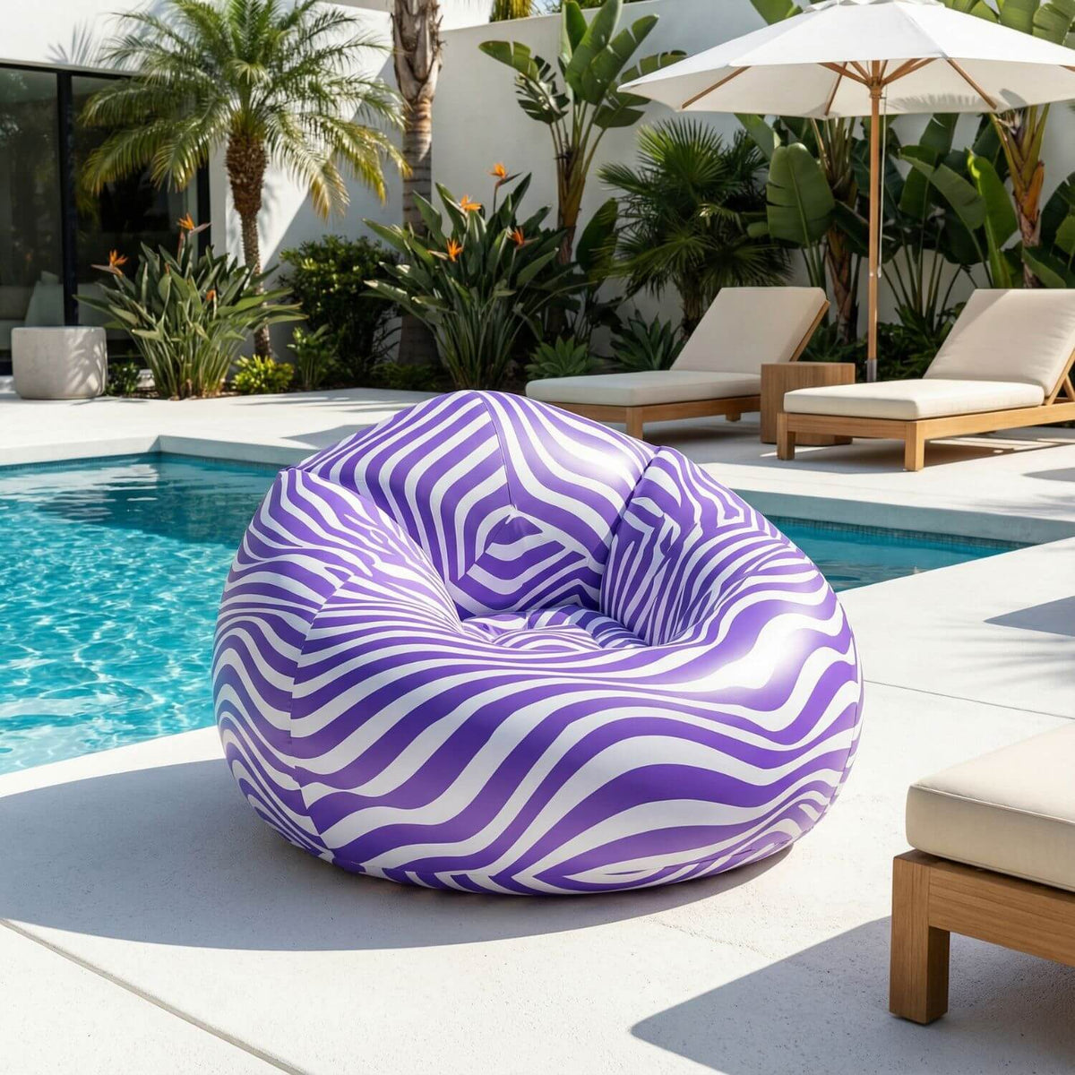 Pouf Gonflable SOLIS : Confort & Style Extérieur