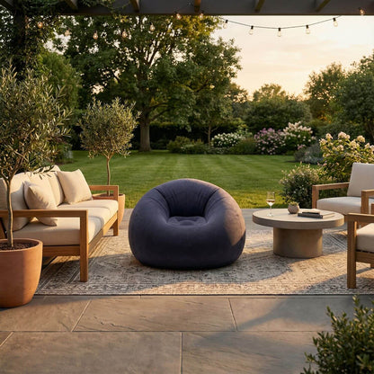 Pouf Gonflable SOLIS : Confort & Style Extérieur