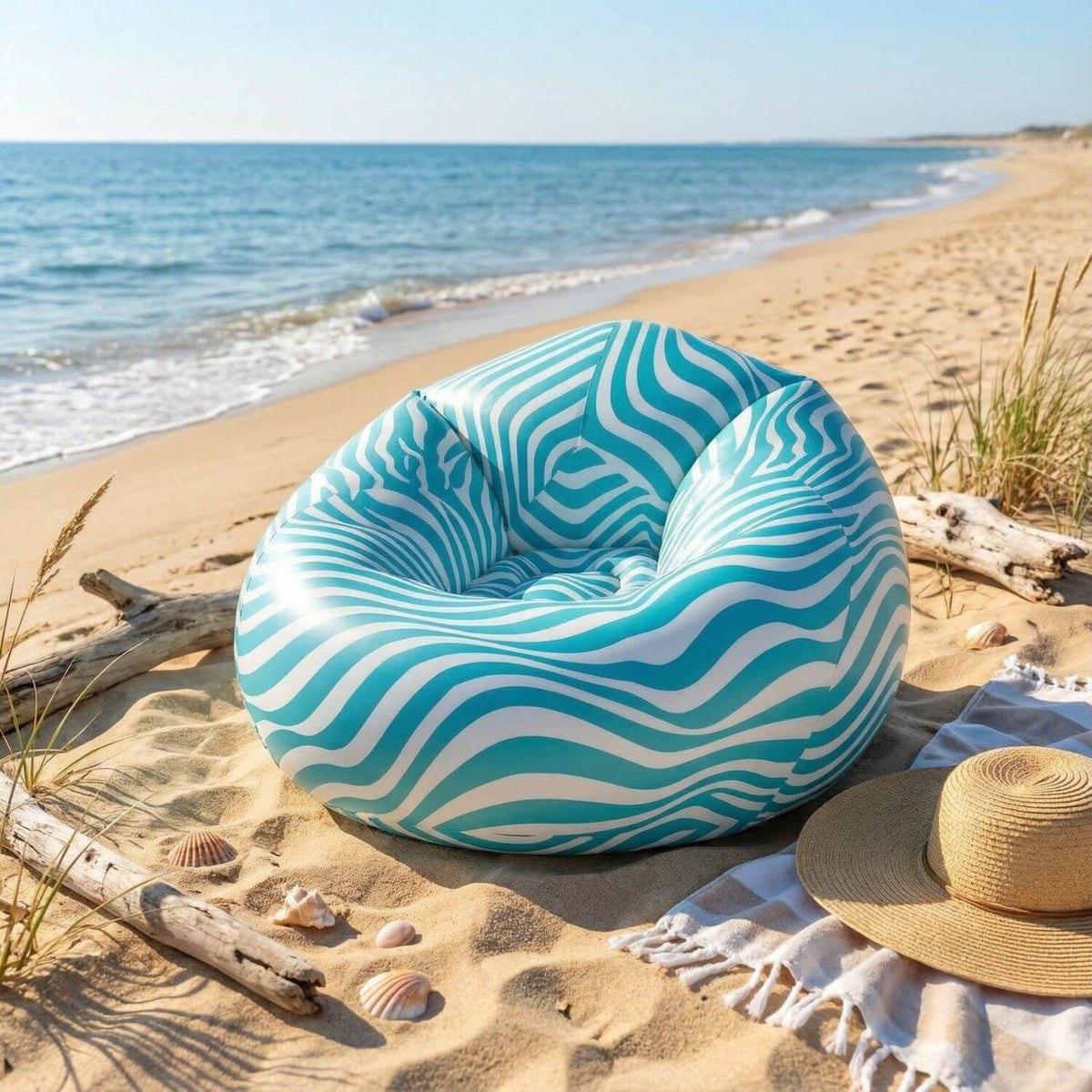 Pouf Gonflable SOLIS : Confort & Style Extérieur