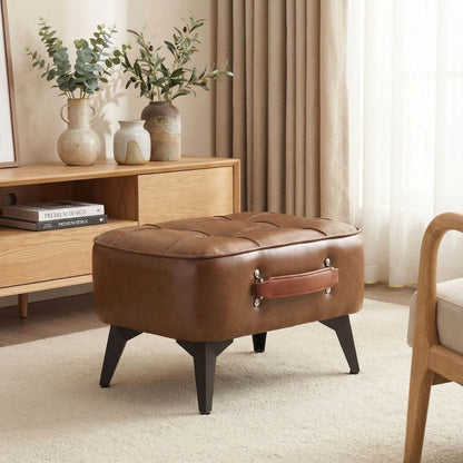 Pouf Design en Cuir FOOTIA - Repose-pieds & Siège d'appoint
