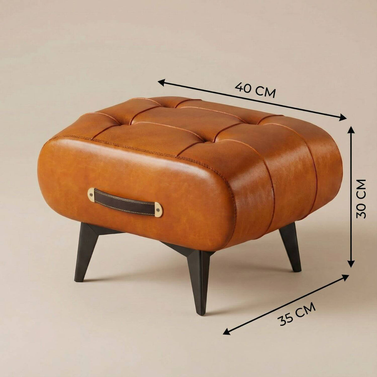 Pouf Design Cuir Élégant & Confortable