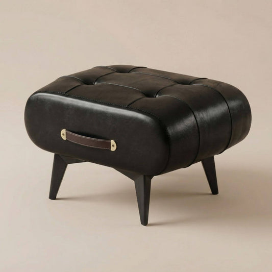 Pouf Design Cuir Élégant & Confortable